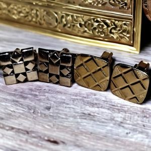 Exquisite lot of men's silver and gold vintage cufflinks